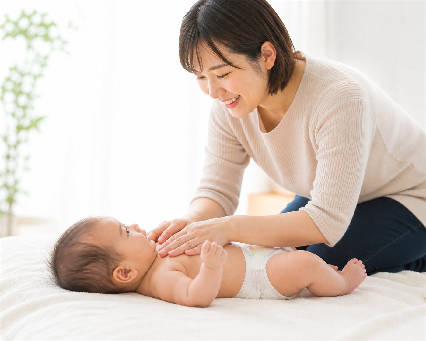 優しい育児のひととき